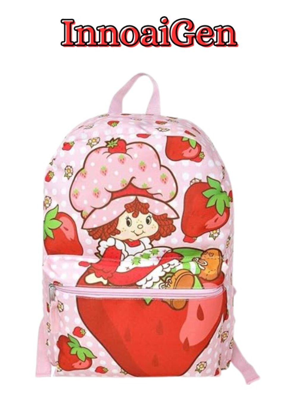Strawberry Shortcake Retro Pink Polka Dot Backpack Kids School Bag New No Tags